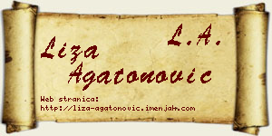 Liza Agatonović vizit kartica